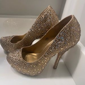 Gold Benjamin Adams Shoes with Heels